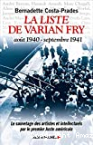 La liste de Varian Fry (Août 1940-septembre 1941)