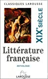 Anthologie de la littérature française - XIXème siècle